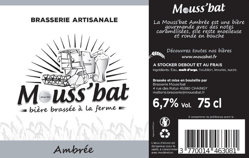 Mouss'bat Ambrée75cl